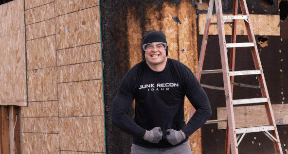 Fire damaged home needed full demolition and hauling in Boise