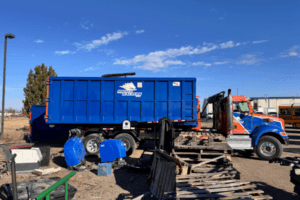 Junk Removal truck on the job in boise idaho